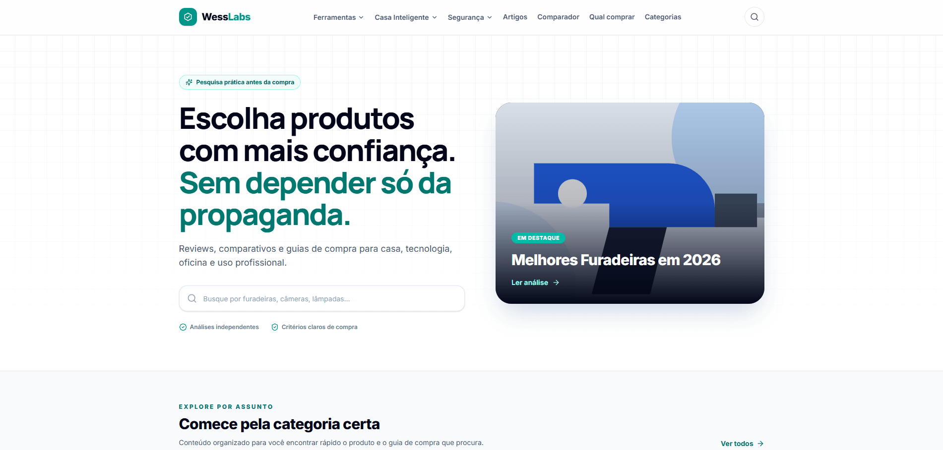 Preview do projeto WessLabs